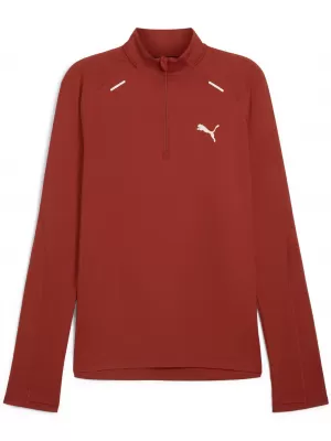 Férfi póló PUMA RUN CLOUDSPUN 1/4 ZIP 525781_63 MARSVÖRÖS