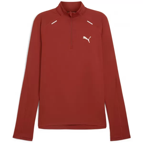  Férfi póló PUMA RUN CLOUDSPUN 1/4 ZIP 525781_63 MARSVÖRÖS 