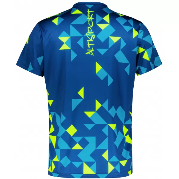  Férfi funkcionális T -piró prémium ALTISPORT VOJ/ALM108TR01 NAVY-NEON SÁRGA 