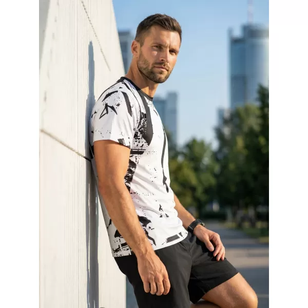  Férfi funkcionális T -piró prémium ALTISPORT VOJ/ALM079TR01 FEHÉR -ÉS -FEKETE 