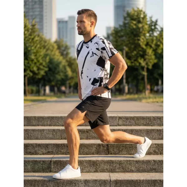  Férfi funkcionális T -piró prémium ALTISPORT VOJ/ALM079TR01 FEHÉR -ÉS -FEKETE 