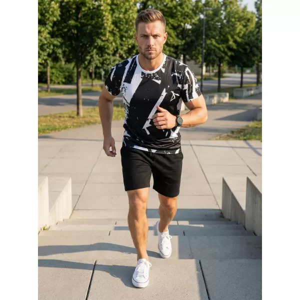  Férfi funkcionális T -piró prémium ALTISPORT VOJ/ALM079TR01 FEKETE -FEHÉR 