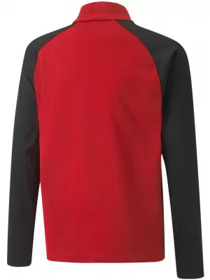 Baba pulóver PUMA TEAMLIGA 1/4 ZIP TOP JR 657237_01 PUMA PIROS/PUMA FEKETE