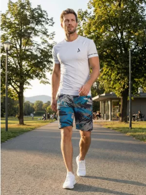 Férfi funkcionális rövidnadrág prémium ALTISPORT VOJ/ALM014KRA01 FEKETE/KEROZIN