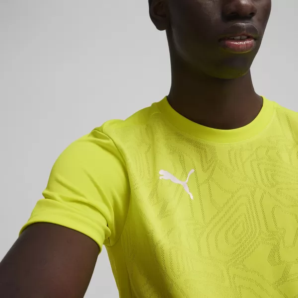  Férfi funkcionális ing PUMA TEAMFINAL TRAINING JERSEY 658557_30 ELECTRIC LIME/ ELEKTROMOS MÉSZ/PUMA EZÜST 