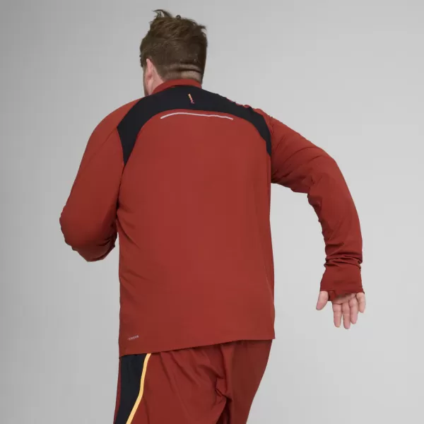  Férfi póló PUMA RUN CLOUDSPUN 1/4 ZIP 525781_63 MARSVÖRÖS 