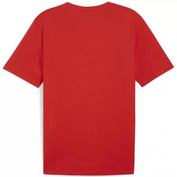  Férfi póló PUMA TEAMRISE LOGO JERSEY COTTON 658705_01 PUMA PIROS/PUMA FEHÉR 