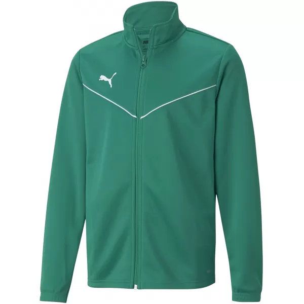  Kabát PUMA TEAMRISE TRG POLY JACKET JR 657393_05 PEPPER GREEN/ BORS ZÖLD/PUMA FEHÉR 