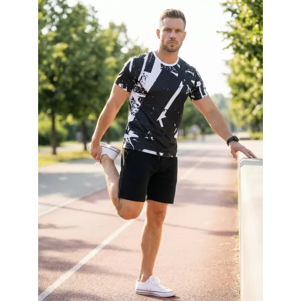  Férfi funkcionális T -piró prémium ALTISPORT VOJ/ALM079TR01 FEKETE -FEHÉR 