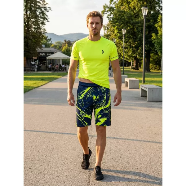  Férfi funkcionális rövidnadrág prémium ALTISPORT VOJ/ALM071KRA01 HADITENGERÉSZET/SÁRGA 
