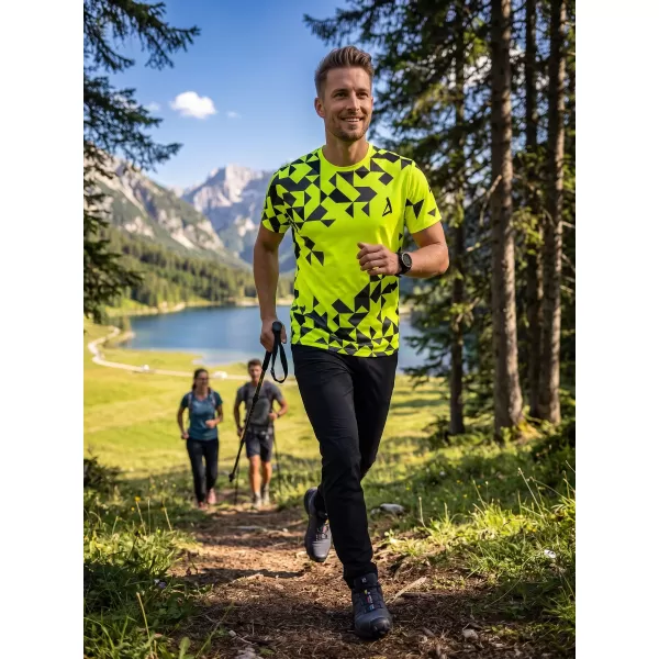  Férfi funkcionális T -piró prémium ALTISPORT VOJ/ALM108TR01 NEON 