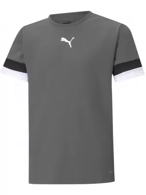Gyerekfutzók mez PUMA TEAMRISE JERSEY JR 704938_13 FÜSTÖLT GYÖNGY/FEKETE/FEHÉR