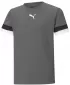Gyerekfutzók mez PUMA TEAMRISE JERSEY JR 704938_13 FÜSTÖLT GYÖNGY/FEKETE/FEHÉR