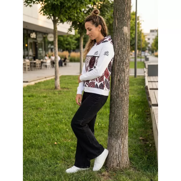  Női funkcionális pulóver prémium ALTISPORT VOJ/ALW061MI01 FEHÉR/BURGUNDIA 