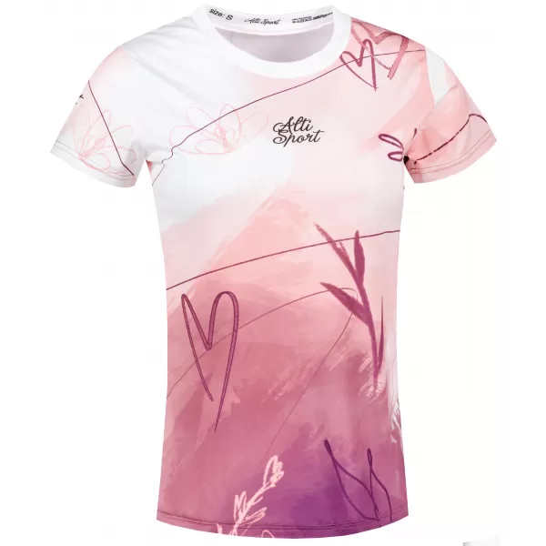  Női funkcionális T -piró prémium ALTISPORT VOJ/ALW083TR01 FEHÉR -PINK 