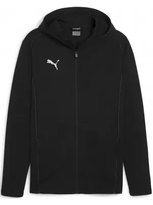Férfi pulóver PUMA TEAMFINAL CASUALS HOODED JKT 658528_03 PUMA FEKETE/PUMA EZÜST