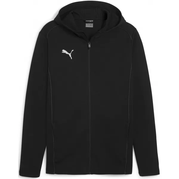  Férfi pulóver PUMA TEAMFINAL CASUALS HOODED JKT 658528_03 PUMA FEKETE/PUMA EZÜST 