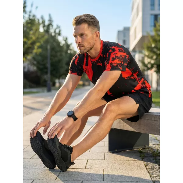 Férfi funkcionális T -piró prémium ALTISPORT VOJ/ALM079TR01 FEKETE -RED 