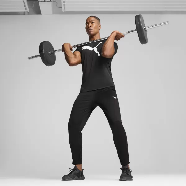 Férfi póló PUMA M TAD ESS SOLID CAT TEE CF 525921_01 PUMA FEKETE 
