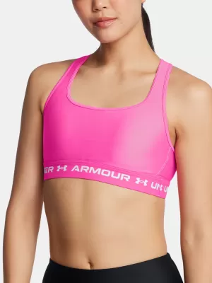 Női melltartó UNDER ARMOUR CROSSBACK MID BRA 1361034-656 RÓZSASZÍN