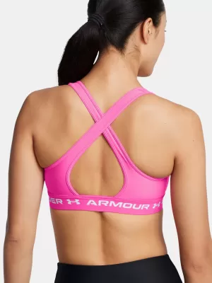 Női melltartó UNDER ARMOUR CROSSBACK MID BRA 1361034-656 RÓZSASZÍN