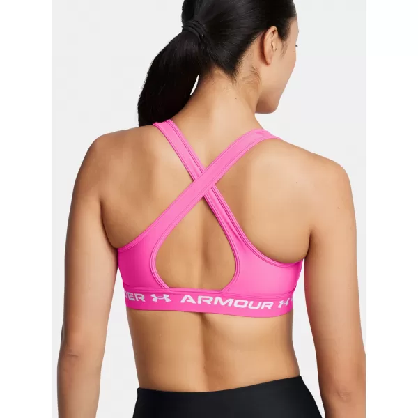  Női melltartó UNDER ARMOUR CROSSBACK MID BRA 1361034-656 RÓZSASZÍN 