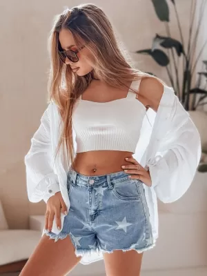 Hölgyek rövidnadrágja DSTREET MOONSTAR SY0471 KÉK