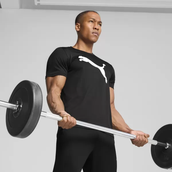  Férfi póló PUMA M TAD ESS SOLID CAT TEE CF 525921_01 PUMA FEKETE 