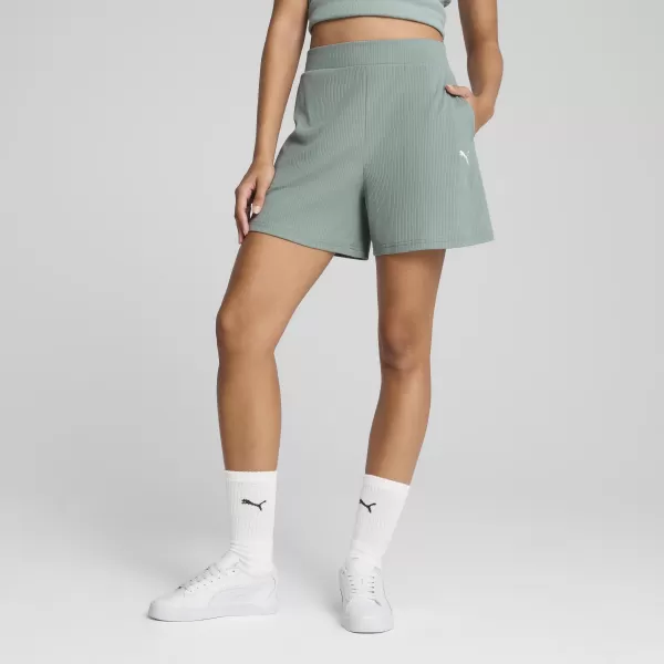  Hölgyek rövidnadrágja PUMA ESS ELEVATED SHORTS 685026_30 ZÖLD HOLD 