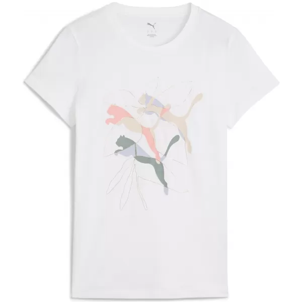  Ing PUMA GRAPHICS BRANDED LEAF TEE 685082_02 PUMA FEHÉR 