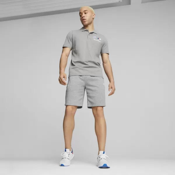  Mens t -phirt gallérral PUMA BMW MMS ESS POLO 621312_03 KÖZEPES SZÜRKE HEATHER 