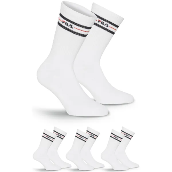  Férfi zokni FILA NORMAL 3-PACK F9092 WHITE 