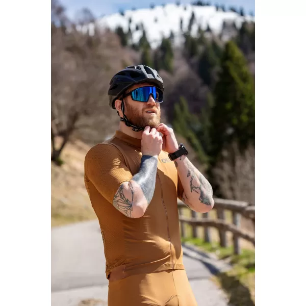  Férfi kerékpáros mez NORDBLANC WONDERMENT NBSMF8215 BARNA 