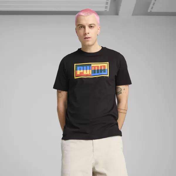  Férfi póló PUMA GRAPHICS BOX TEE 684827_01 PUMA FEKETE 