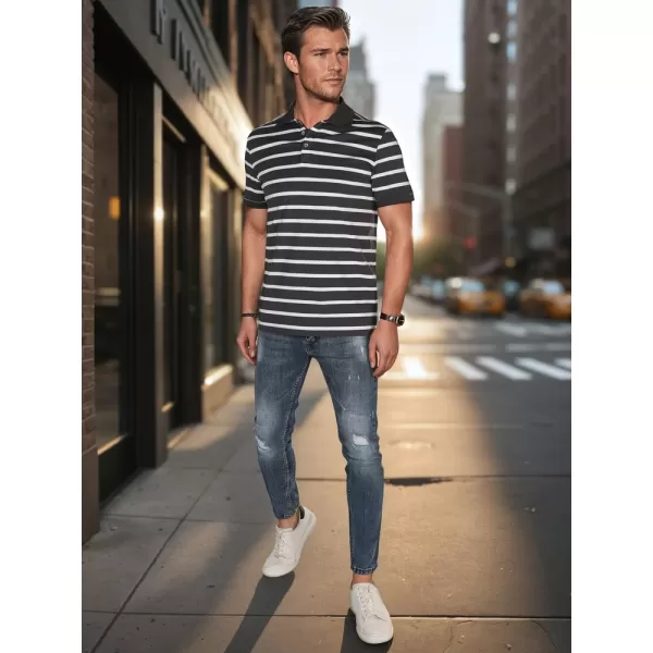  Mens t -phirt gallérral DSTREET PX0639 VILÁGOSSZÜRKE 