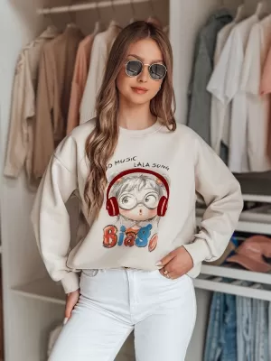 Női pulóver DSTREET LALA VIBE BY1506 BÉZS
