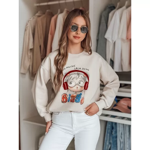  Női pulóver DSTREET LALA VIBE BY1506 BÉZS 