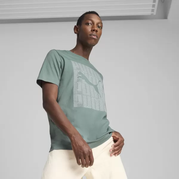  Férfi póló PUMA GRAPHICS WORDING TEE 684825_30 ZÖLD HOLD 