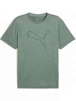 Ing PUMA M TAD ESS HEATHER CAT TEE 525907_30 ZÖLD MOON HEATHER