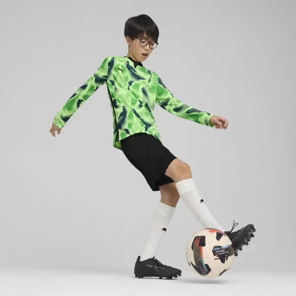  Gyermek mez PUMA TEAMTARGET GK LS JERSEY JR 706521_20 FIZZY LIME / FIZZY LIME / PUMA FEKETE 