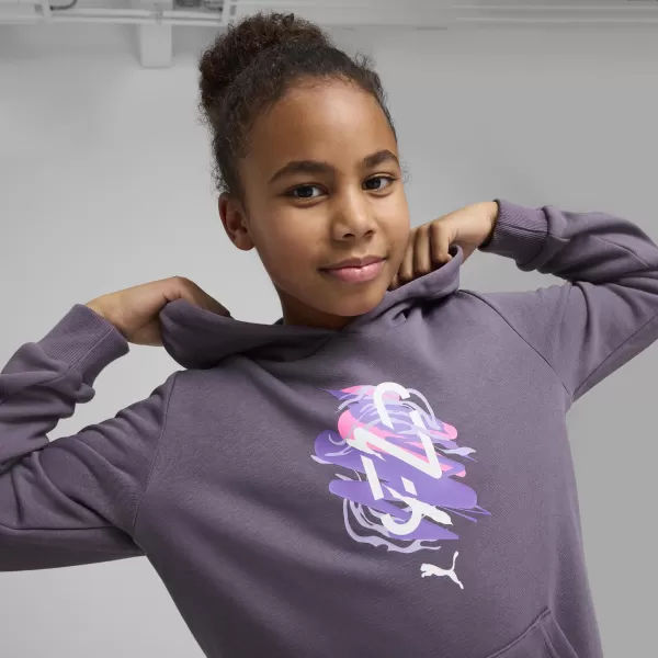  Baba pulóver PUMA NEYMAR JR CREATIVITYHOODIEJR 660100_01 LILA FASZÉN 