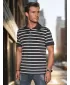 Mens t -phirt gallérral DSTREET PX0639 VILÁGOSSZÜRKE