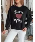 Női pulóver DSTREET JUST LOVE YOU BY1472 FEKETE