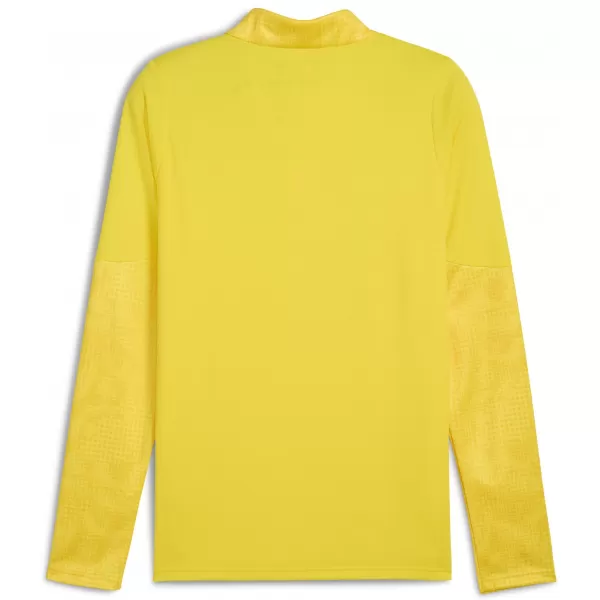  Férfi pulóver PUMA TEAMCUP TRAINING 1/4 ZIP TOP 659164_07 FASTER YELLOW/ GYORSABB SÁRGA/PUMA EZÜST 