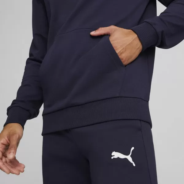  Férfi pulóver PUMA TEAMGOAL CASUALS HOODY 658618_06 PUMA NAVY/PUMA WHITE 