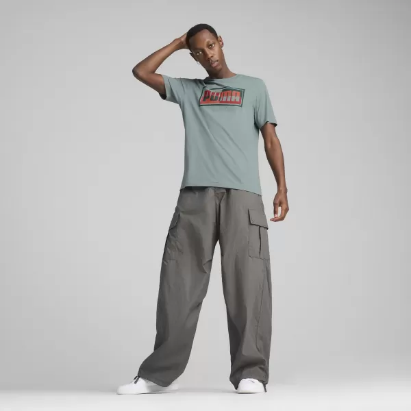  Férfi póló PUMA GRAPHICS BOX TEE 684827_30 ZÖLD HOLD 