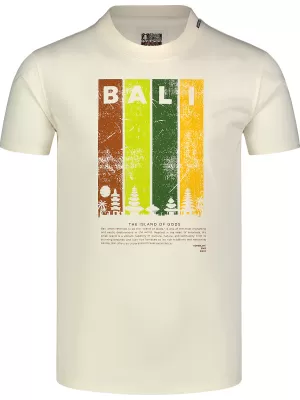 Férfi póló NORBLANC NBSMT8153 KRÉMFEHÉR Nordblanc