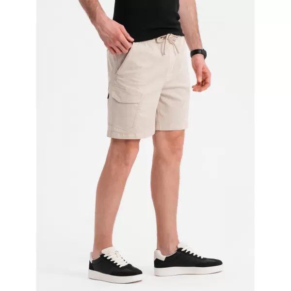  Férfi rövidnadrág OMBRE OM-SRCG-0194 KRÉM 