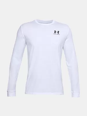 Férfi póló UNDER ARMOUR SPORTSTYLE LEFT CHEST LS 1329585-100 FEHÉR