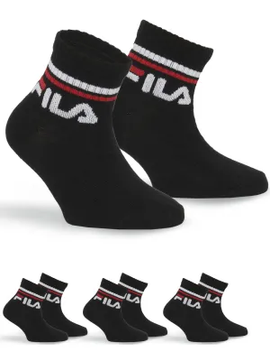 Zokni FILA JUNIOR QUARTE 3-PACK F8338 BLACK